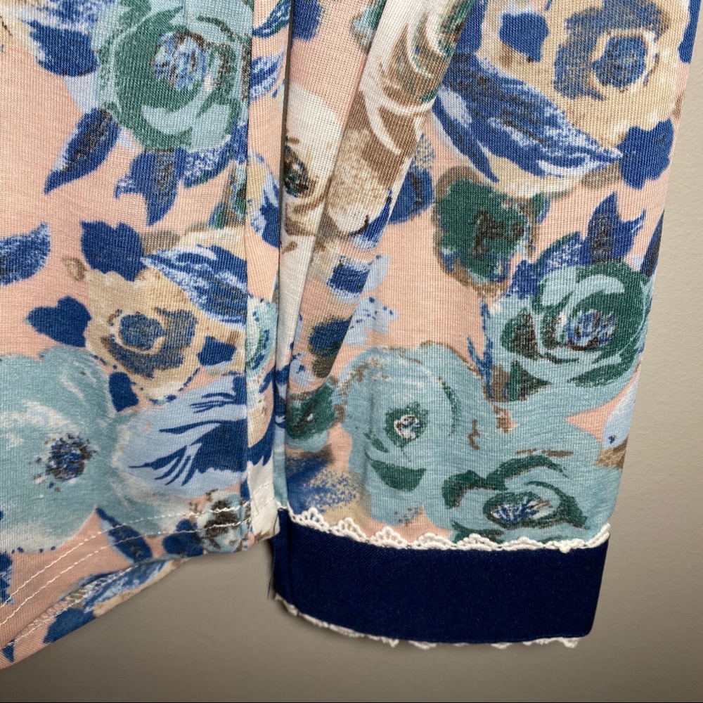 🔥SOLD🔥 Peach Floral Boutique Top Small - Picture 6 of 8